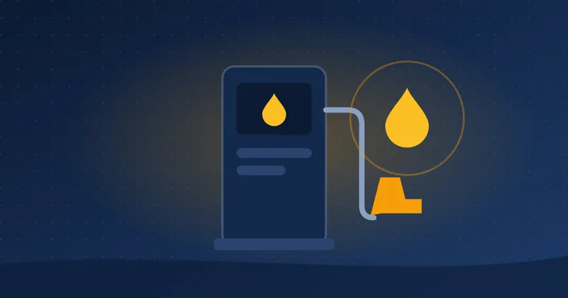 Illustratie: benzinepomp met een prijsdisplay