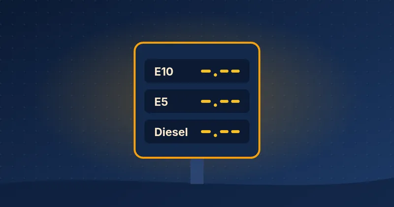 Illustratie: prijsbord van een tankstation